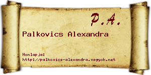 Palkovics Alexandra névjegykártya